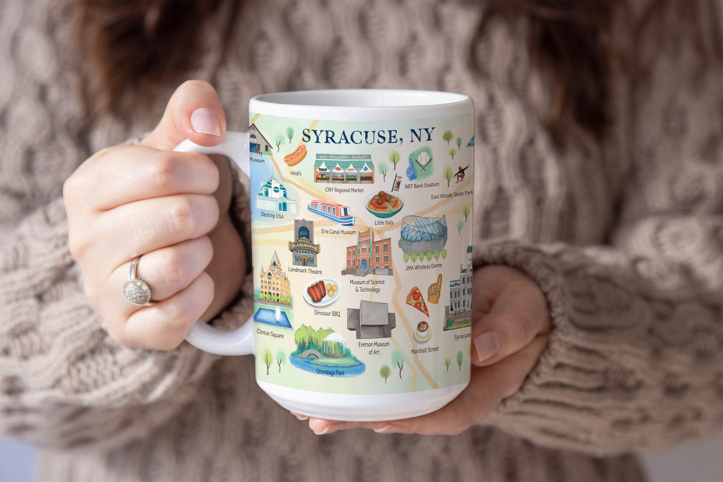 Syracuse City Map Mug 15oz