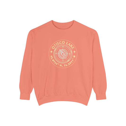 Otisco Lake Compass Sweatshirt — Nautical Coordinates Crewneck