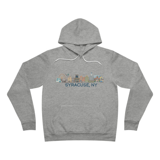 Syracuse Skyline - Cozy Unisex Sponge Fleece Pullover Hoodie