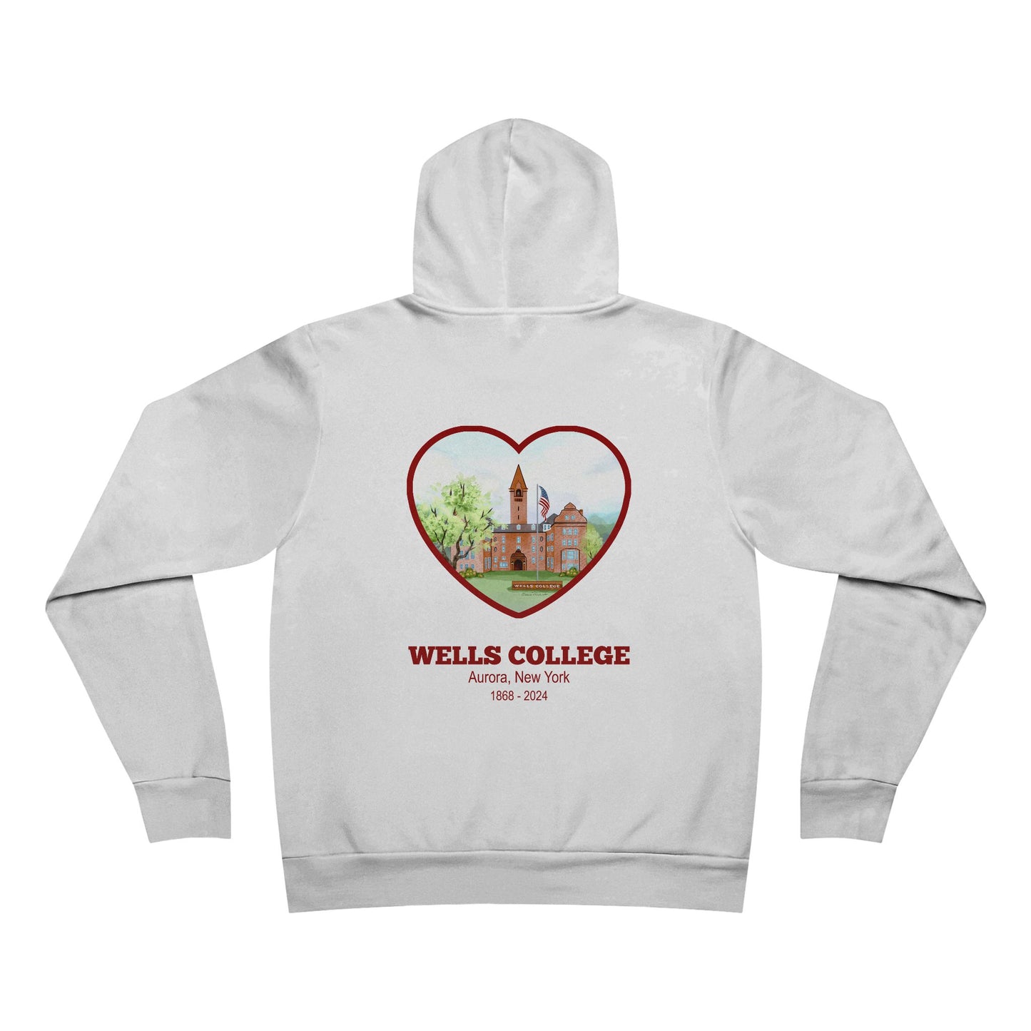 Wells College - Cozy Unisex Sponge Fleece Pullover Hoodie