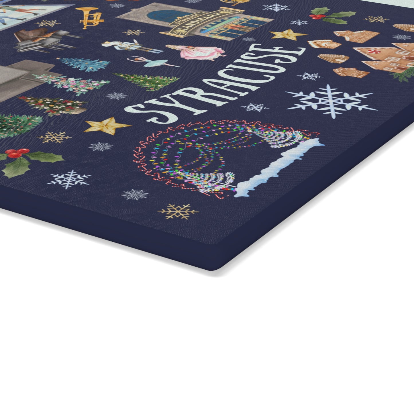 Syracuse Folk Art Glass Cutting Board