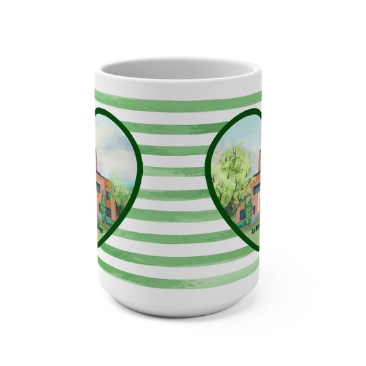 LeMoyne College Green Stripe Mug 15oz