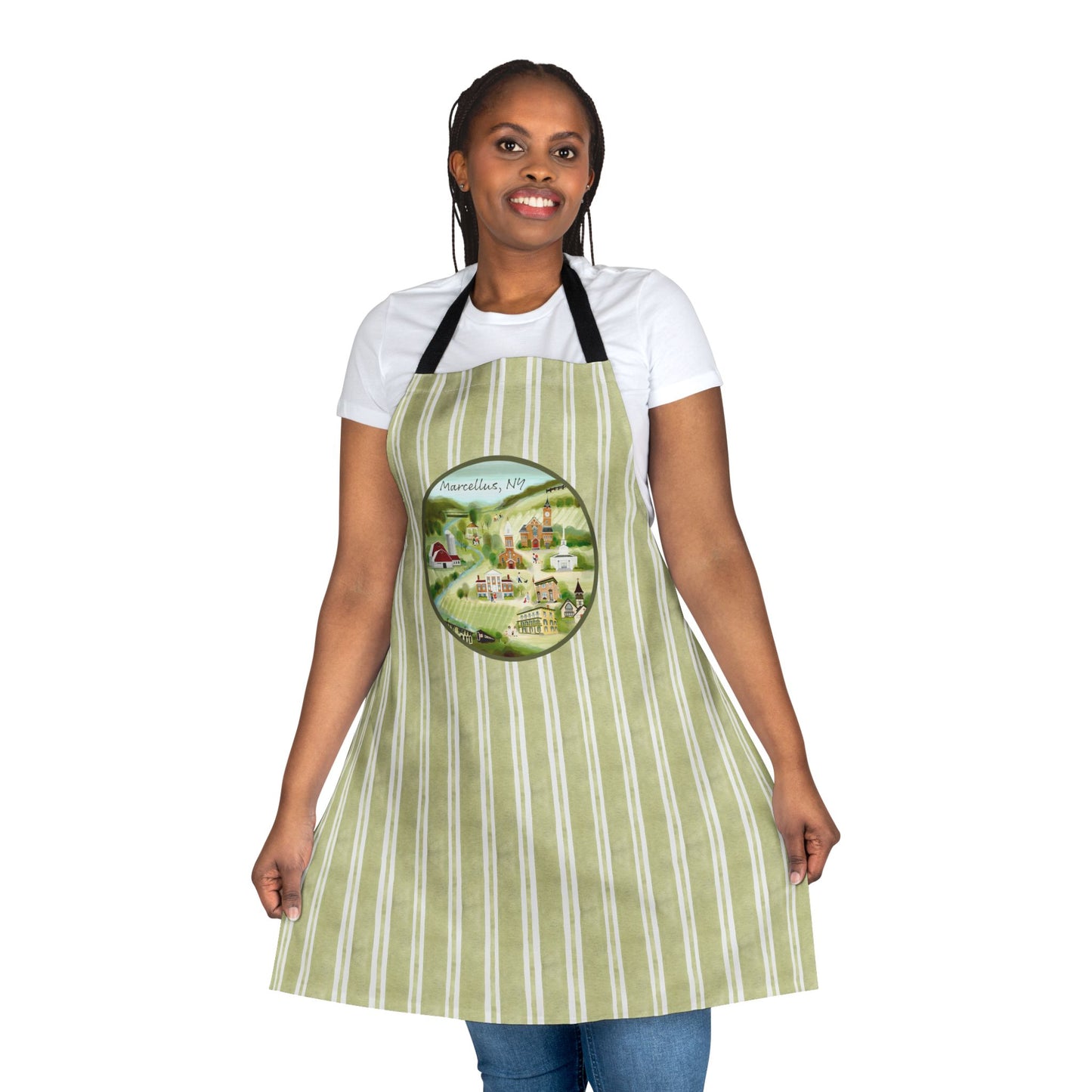 Marcellus NY Historical Landmarks and Animals Apron - Perfect for Nature Lovers, Chefs, and Home Cooks - Made in the USA