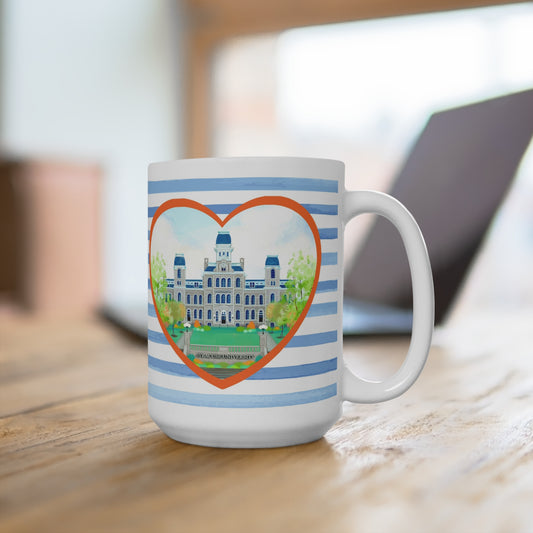 Syracuse University Blue Stripe Mug 15oz