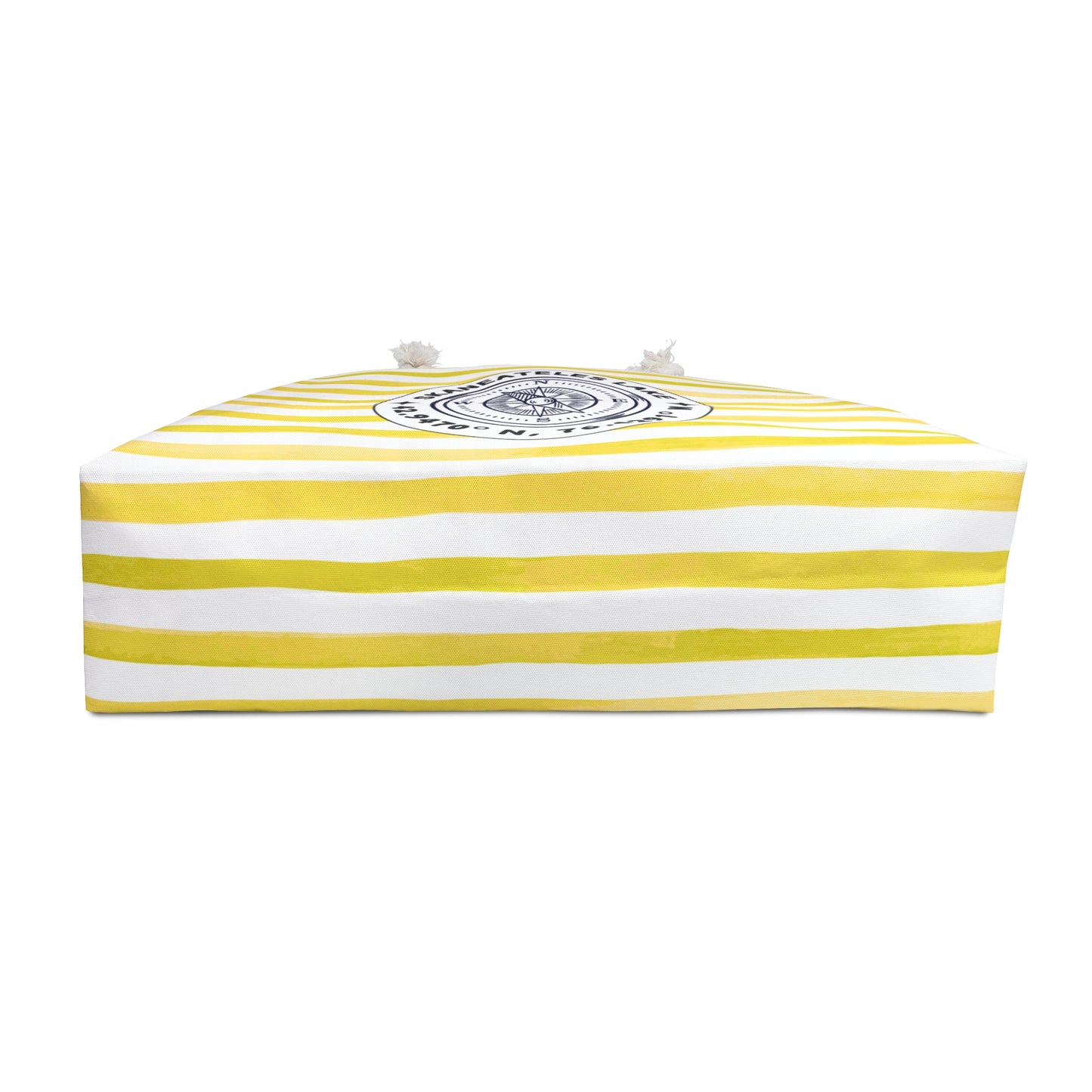Skaneateles Yellow Cabana Stripe - Jumbo Lake Day Tote Bag