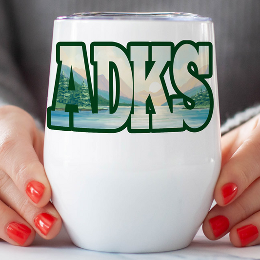 ADKS Adirondacks Wine Tumbler, Stainless Steel
