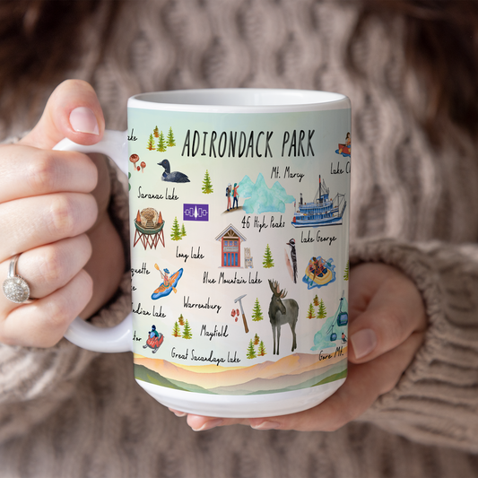 Adirondack Park Landmarks, NY Historical Landmarks Mug (15oz)