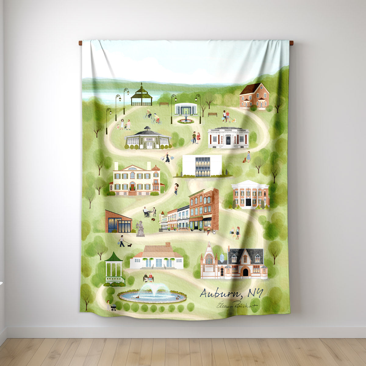 Auburn Summer Light Fleece Throw Blanket