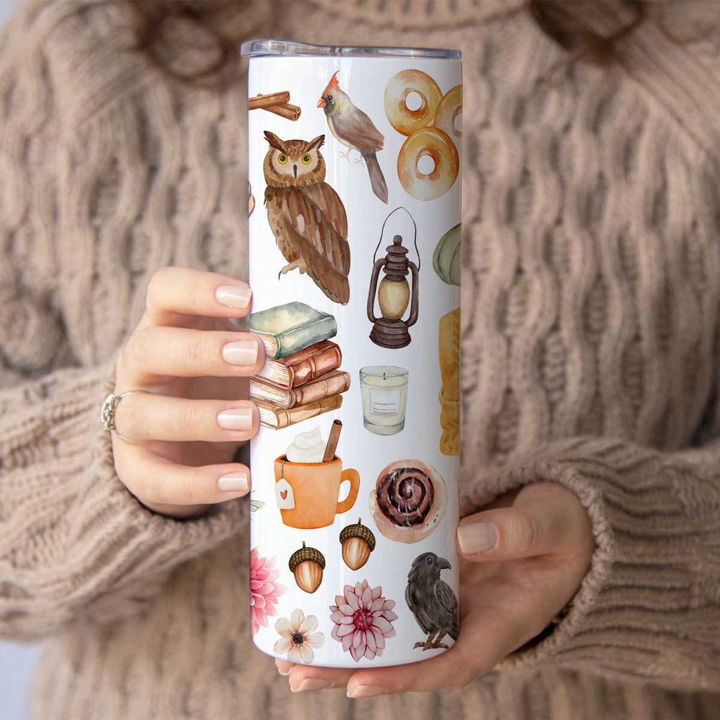 All The Fall Skinny Coffee Stainless Steel Tumbler
