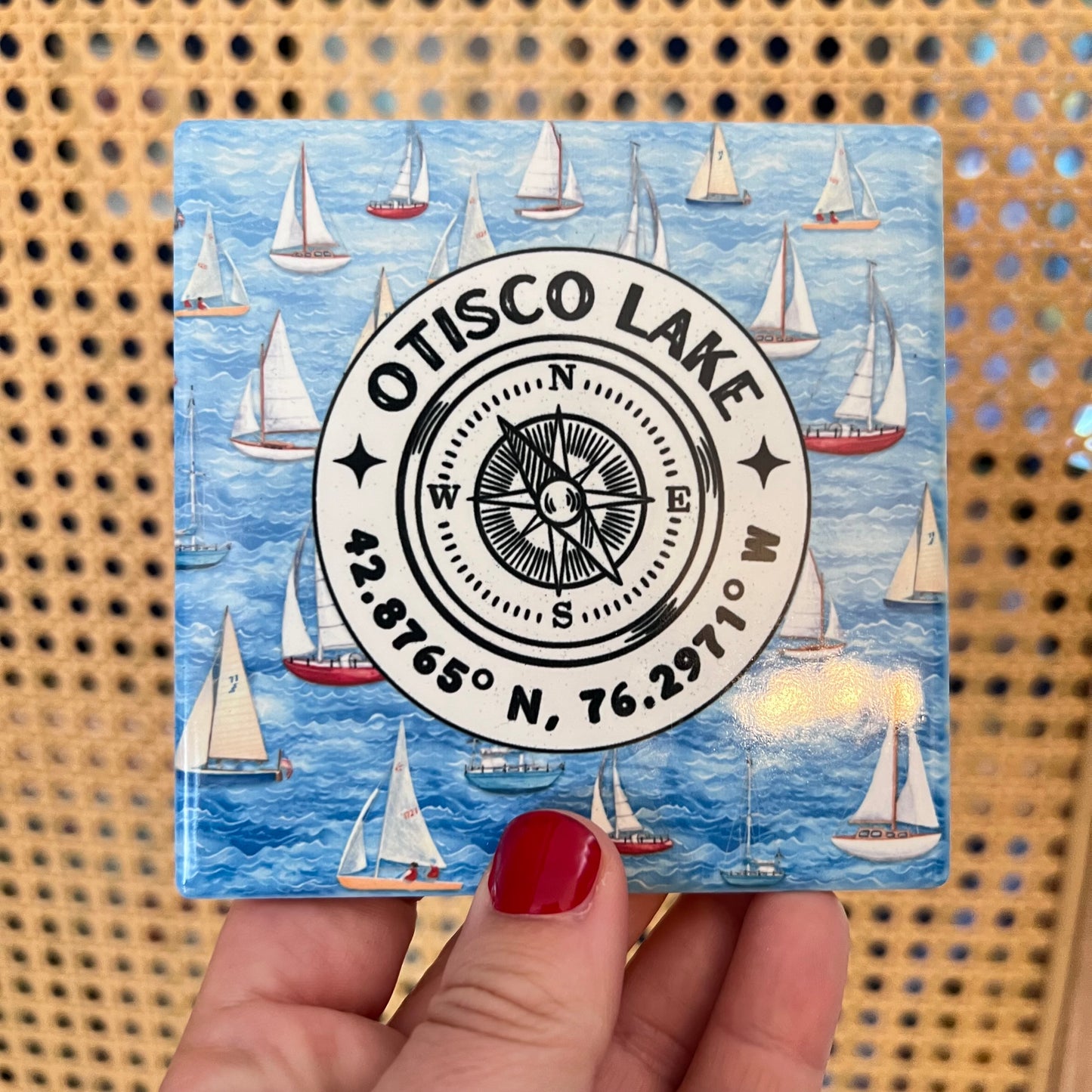Sample Sale Ceramic Tile Coaster (style 13)