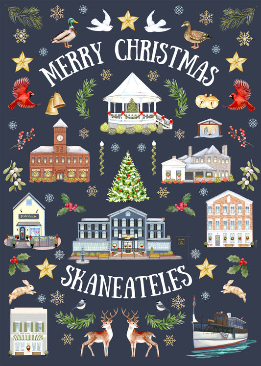 Skaneateles Folk Christmas Folded Greeting Cards