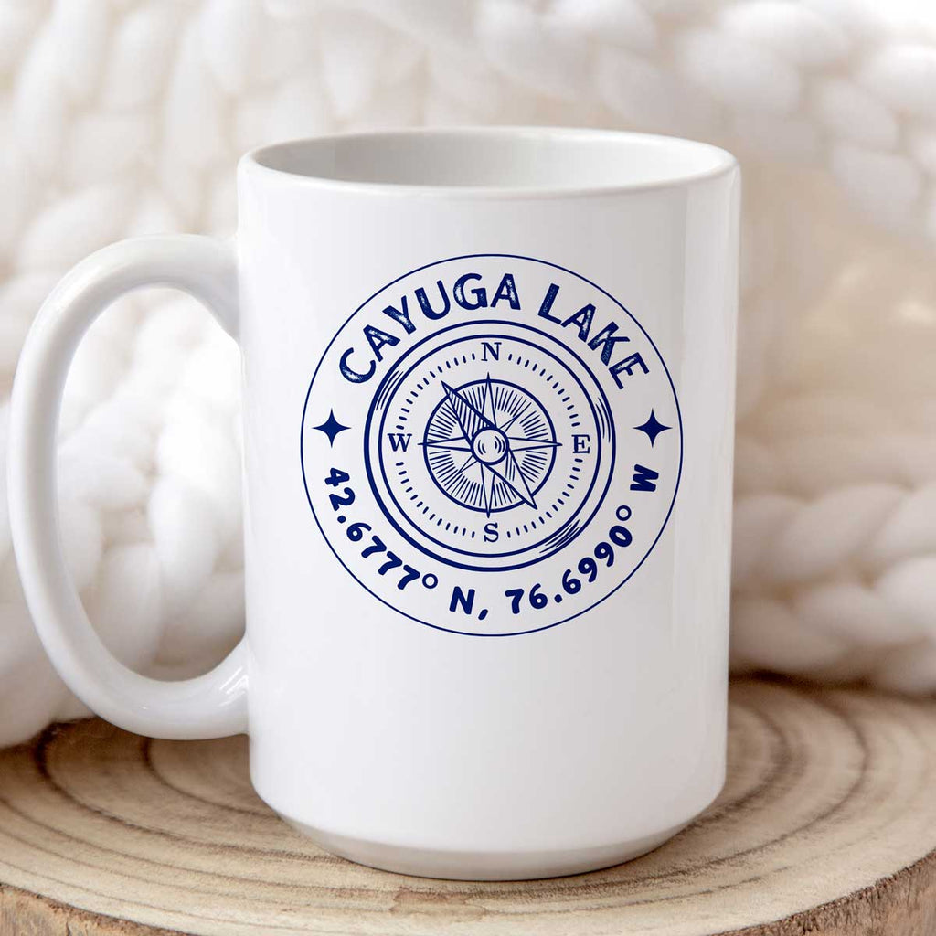 Cayuga Lake Classic Compass - 15oz Mug