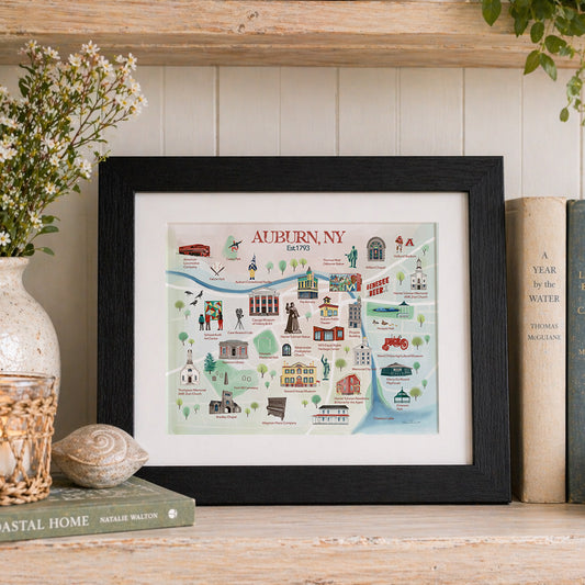 Auburn, NY Summer Fine Art Print - Framed Mini