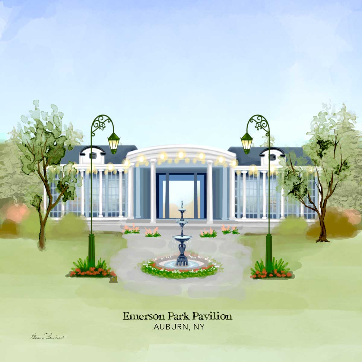 Emerson Park, Auburn Framed Mini Print