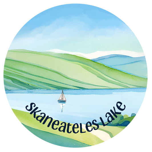 Skaneateles Lake Day Sail Porcelain Ornament