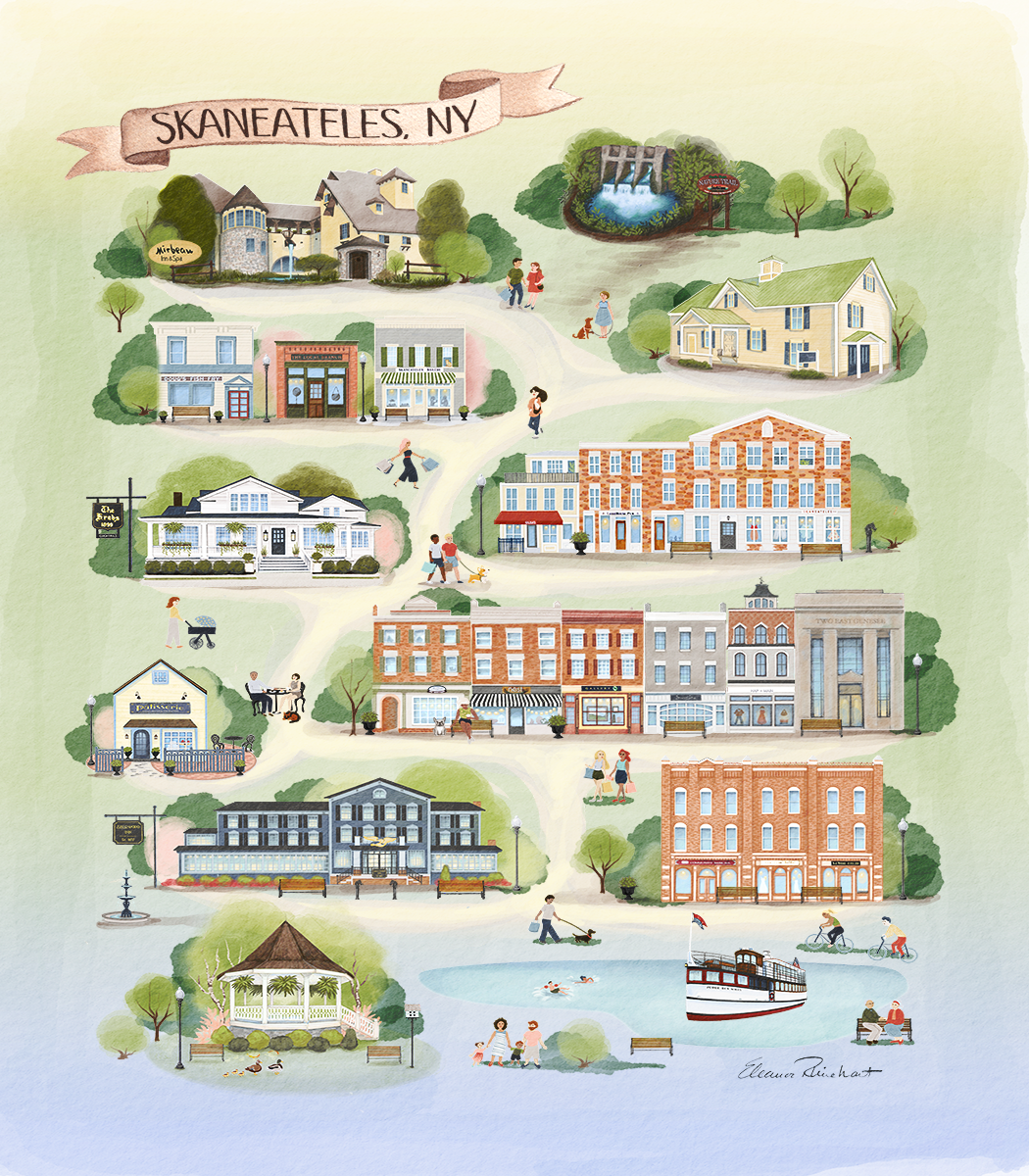 Skaneateles NY Landmarks Jigsaw Puzzle
