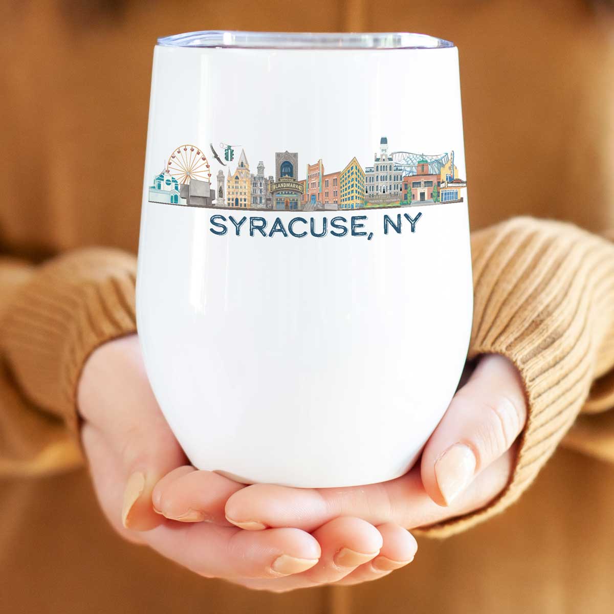 Syracuse Skyline Wine Tumbler, Stainless Steel