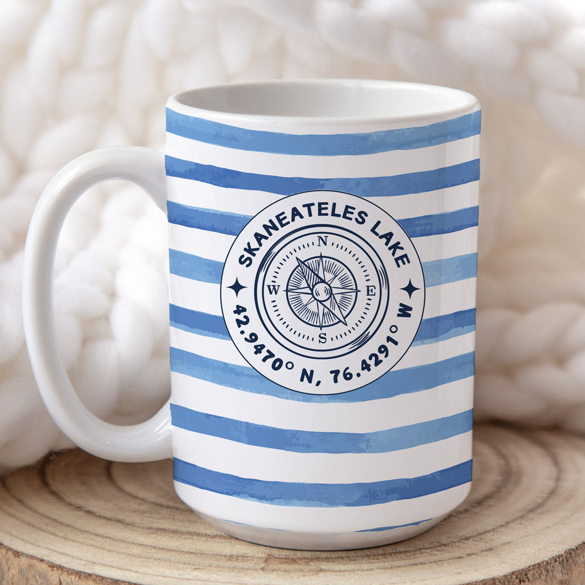Skaneateles Cabana Stripe - 15oz Mug