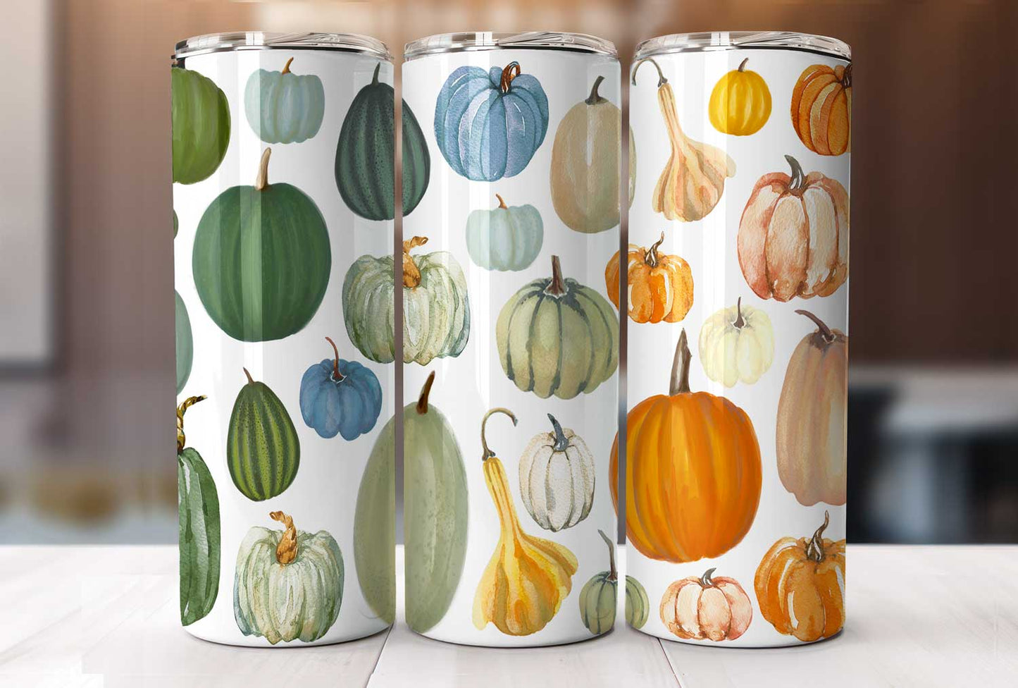 Pumpkin Patch Skinny Coffee Stainless Steel Tumbler