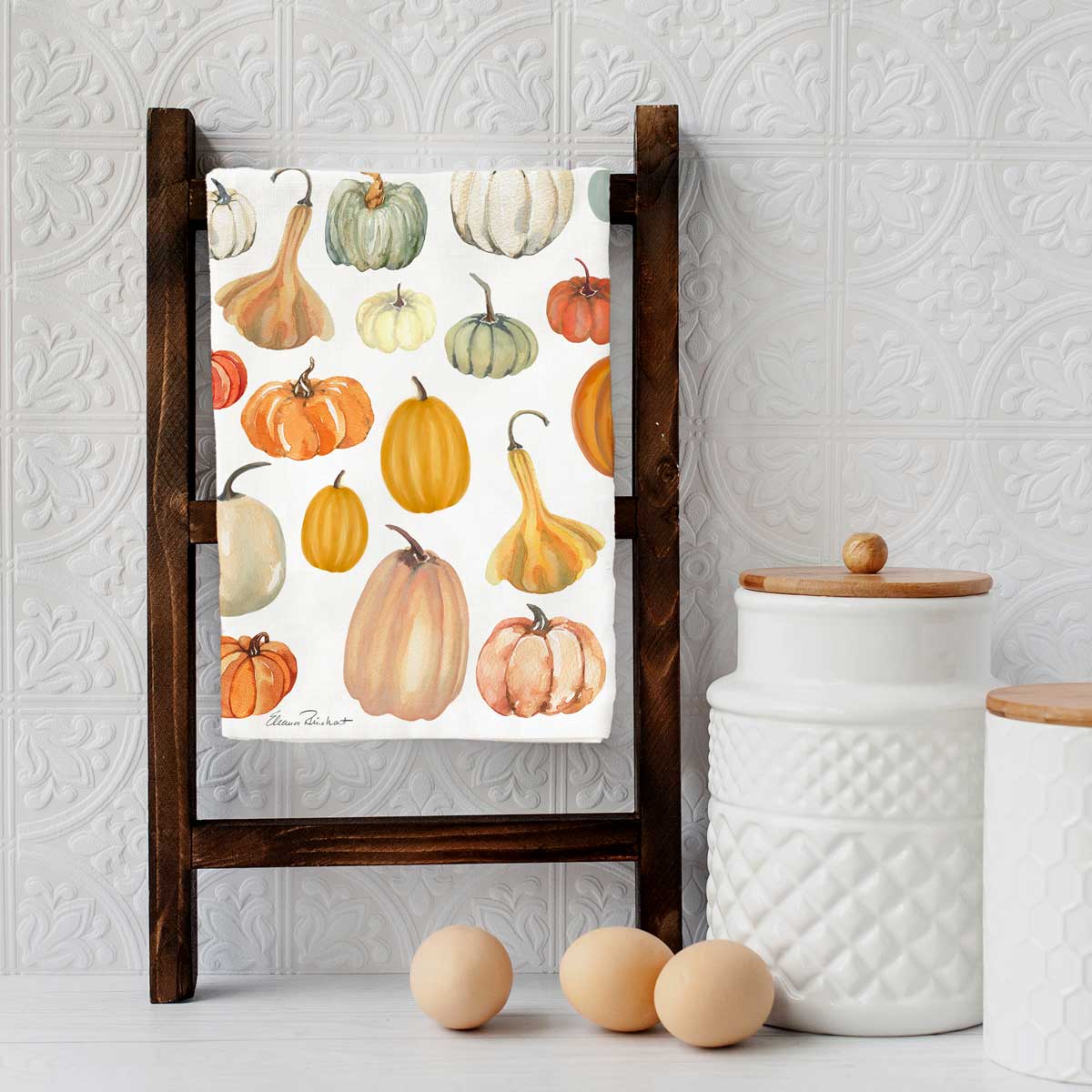 Pumpkin Patch Tea Towel
