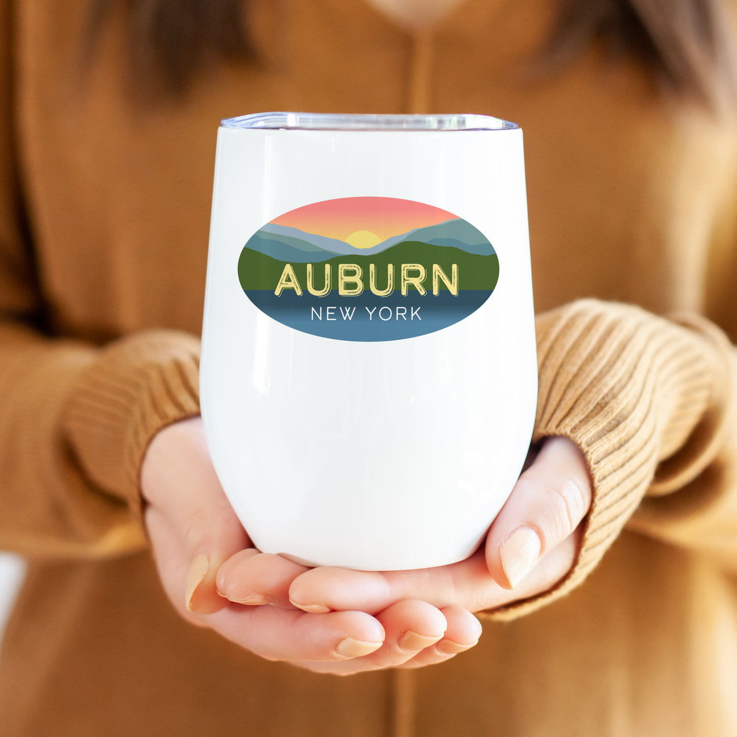 Auburn Sunset Wine Tumbler Stainless Steel