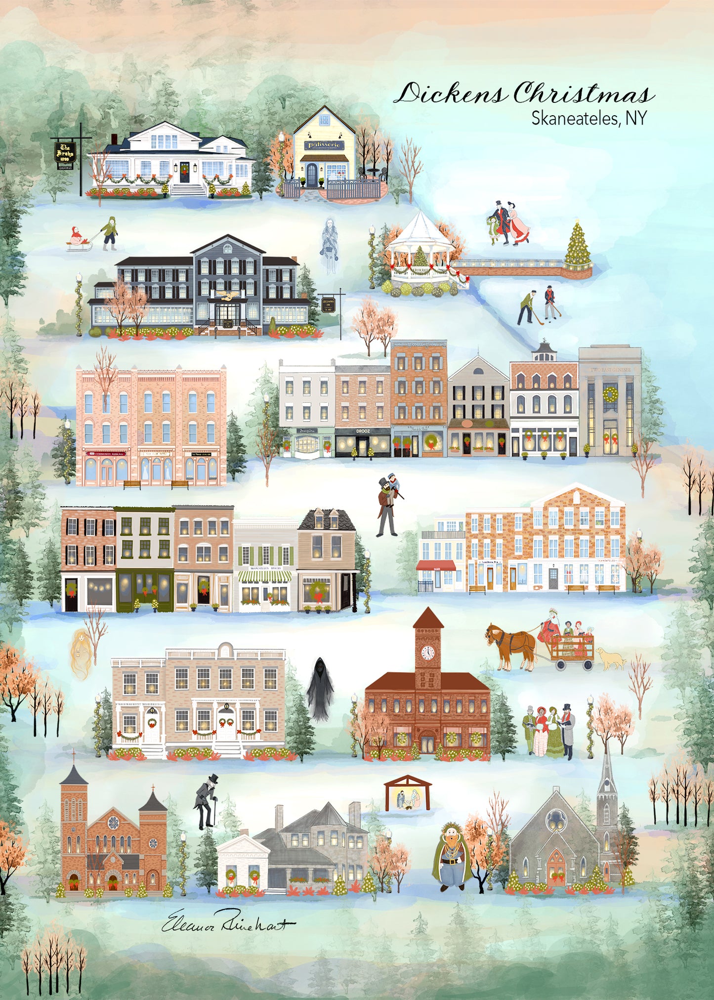 Skaneateles Dickens' Christmas Folded Greeting Cards