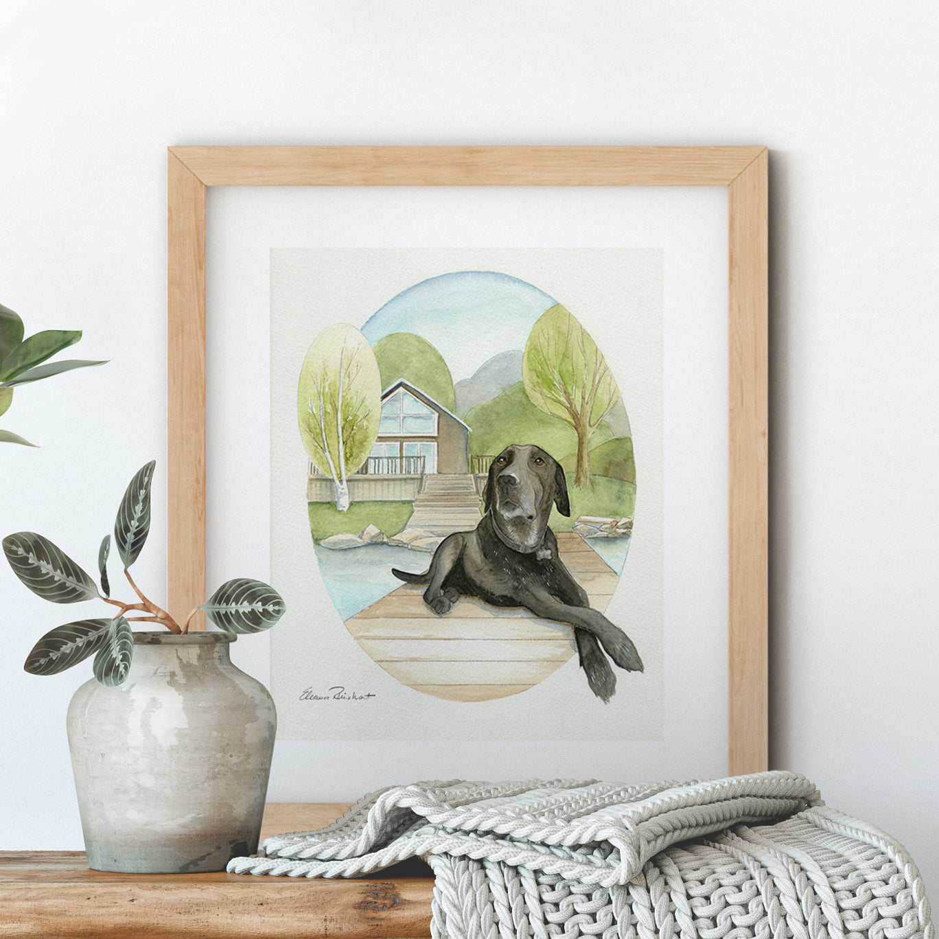 JANUARY BOOKING - Custom Watercolor Pet Portrait - Hand Painted Original Artwork from Your Photos, Custom details added