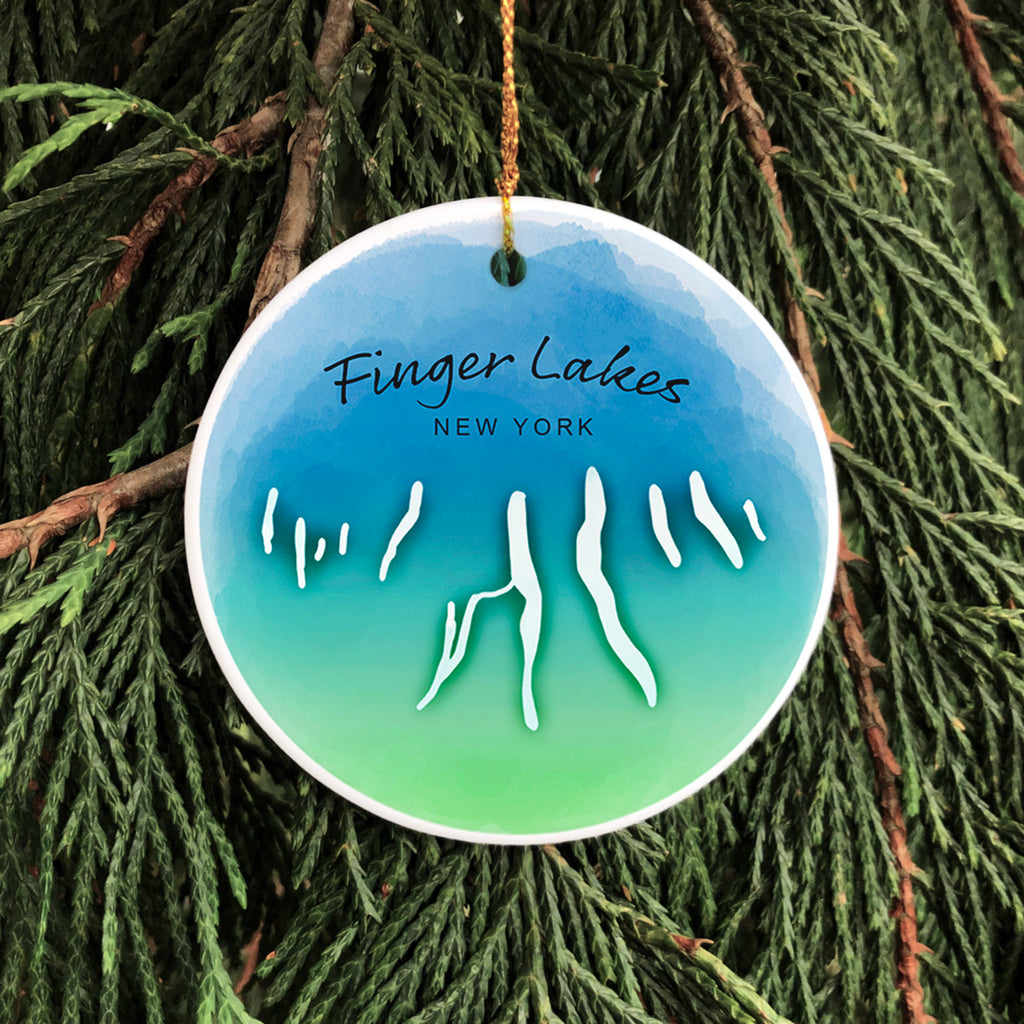 Finger Lakes Ceramic Ornament
