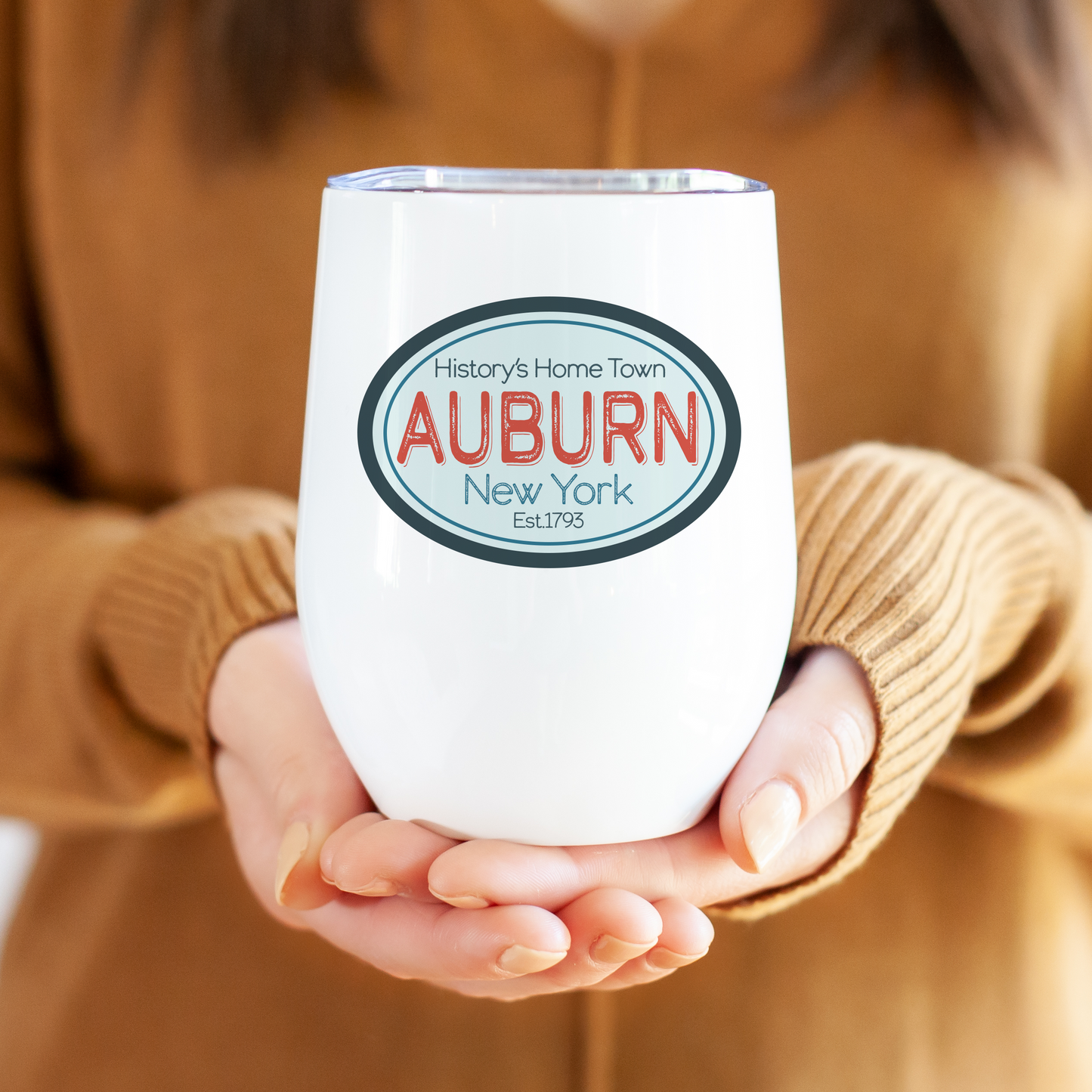 Auburn History's Home Town Wine Tumbler Stainless Steel