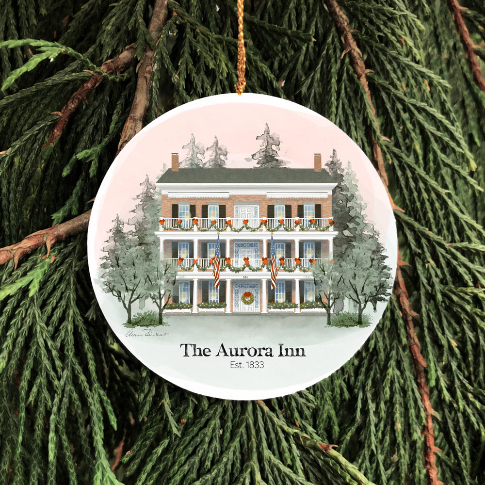 The Aurora Inn Porcelain Ornaments