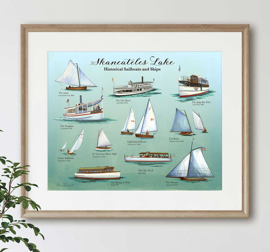 Skaneateles Historical Ships and Sailboats Art Print