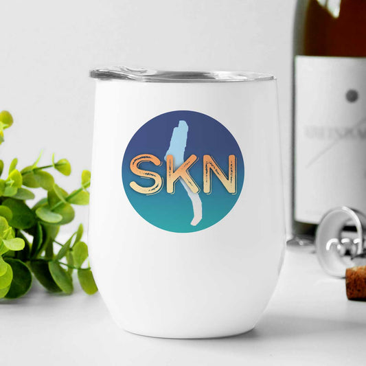 SKN Blue Wine Tumbler Stainless Steel