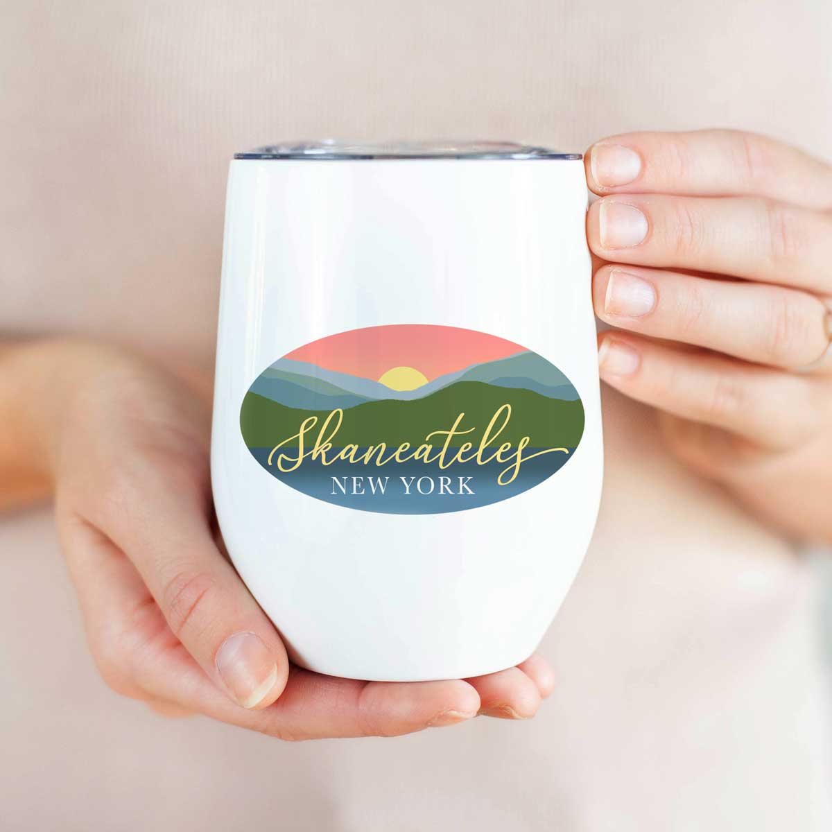 Skaneateles Sunset Wine Tumbler Stainless Steel