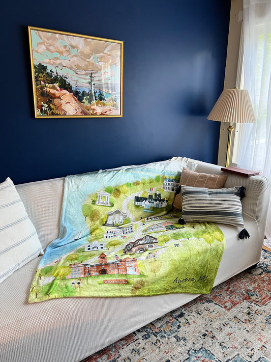 Aurora Summer Light Fleece Throw Blanket