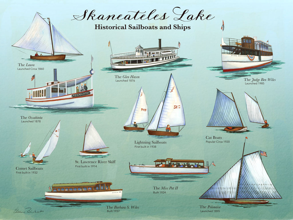 Skaneateles Lake Historical Ships and Sailboats