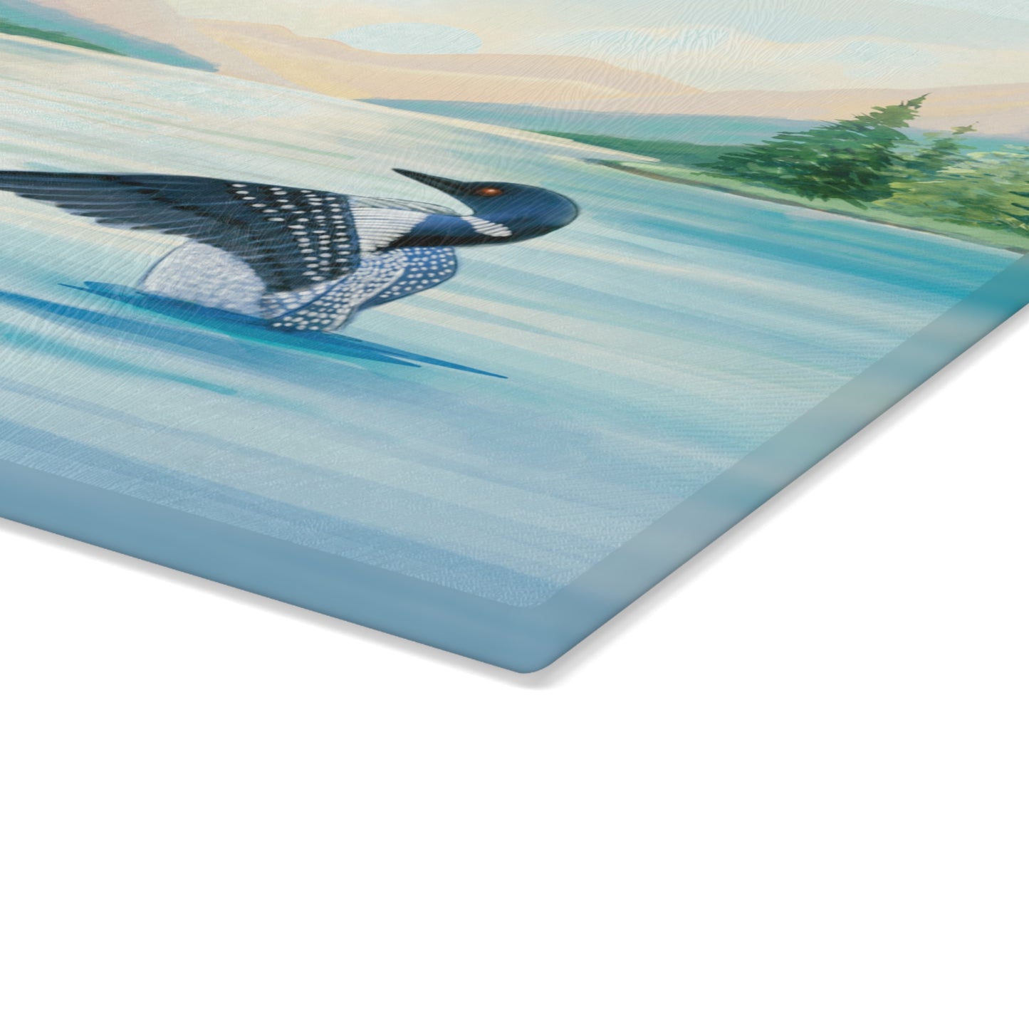 Adirondack Loon Family Glass Cutting and Charcuterie Board - Perfect for Home Chefs and Outdoor Enthusiasts - Made in the USA