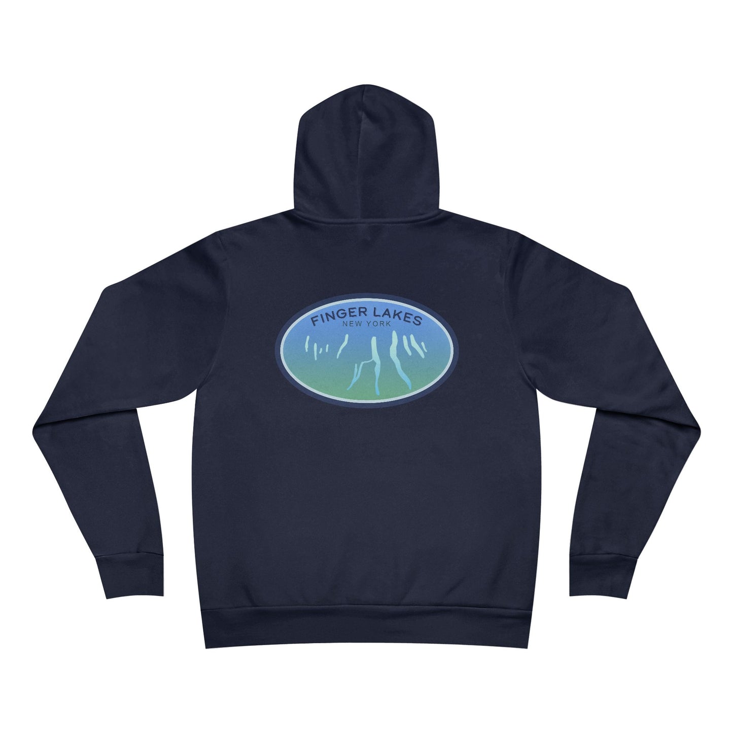 Finger Lakes Blue Iconic Hoodie — Bella + Canvas Xtra Soft Pullover