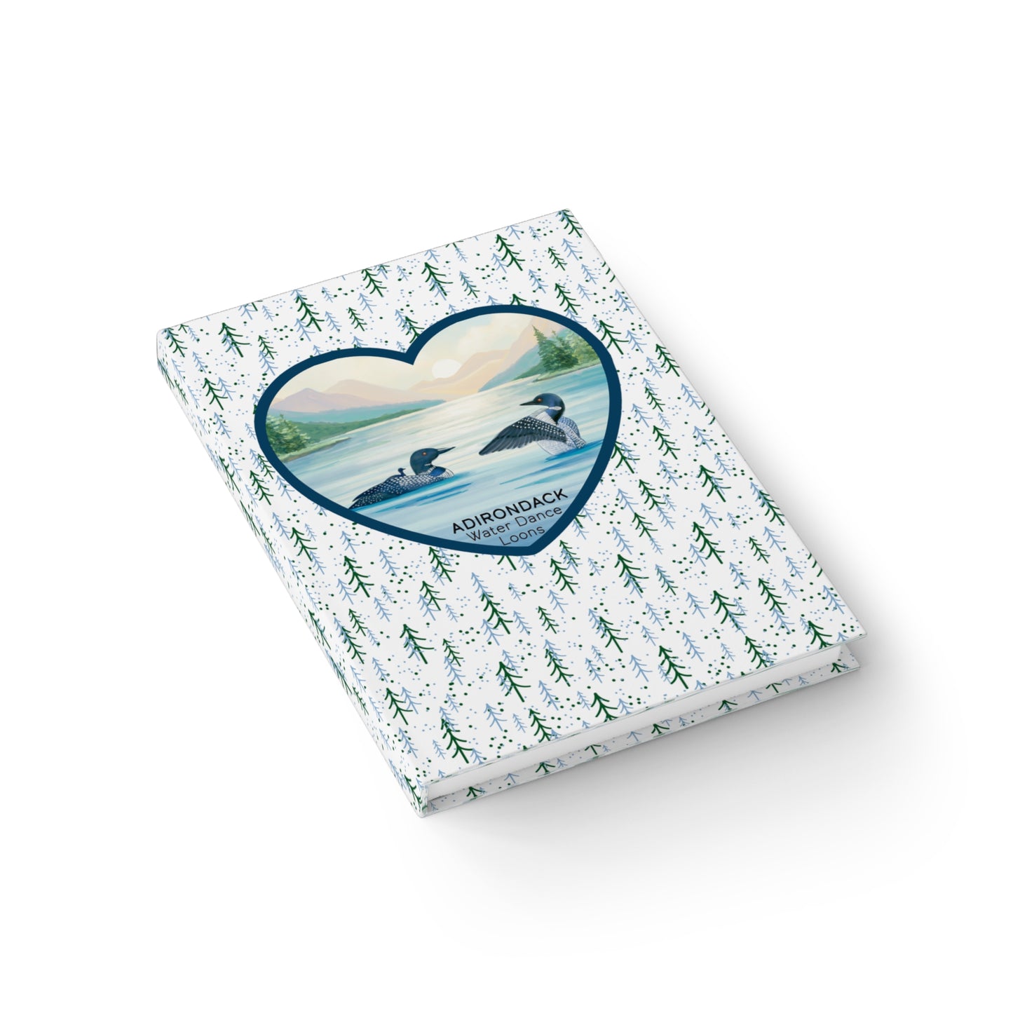 Adirondack Loons, Water Dance, Hand Painted Watercolor Journal - Explore Nature and Adventures - Made in the USA