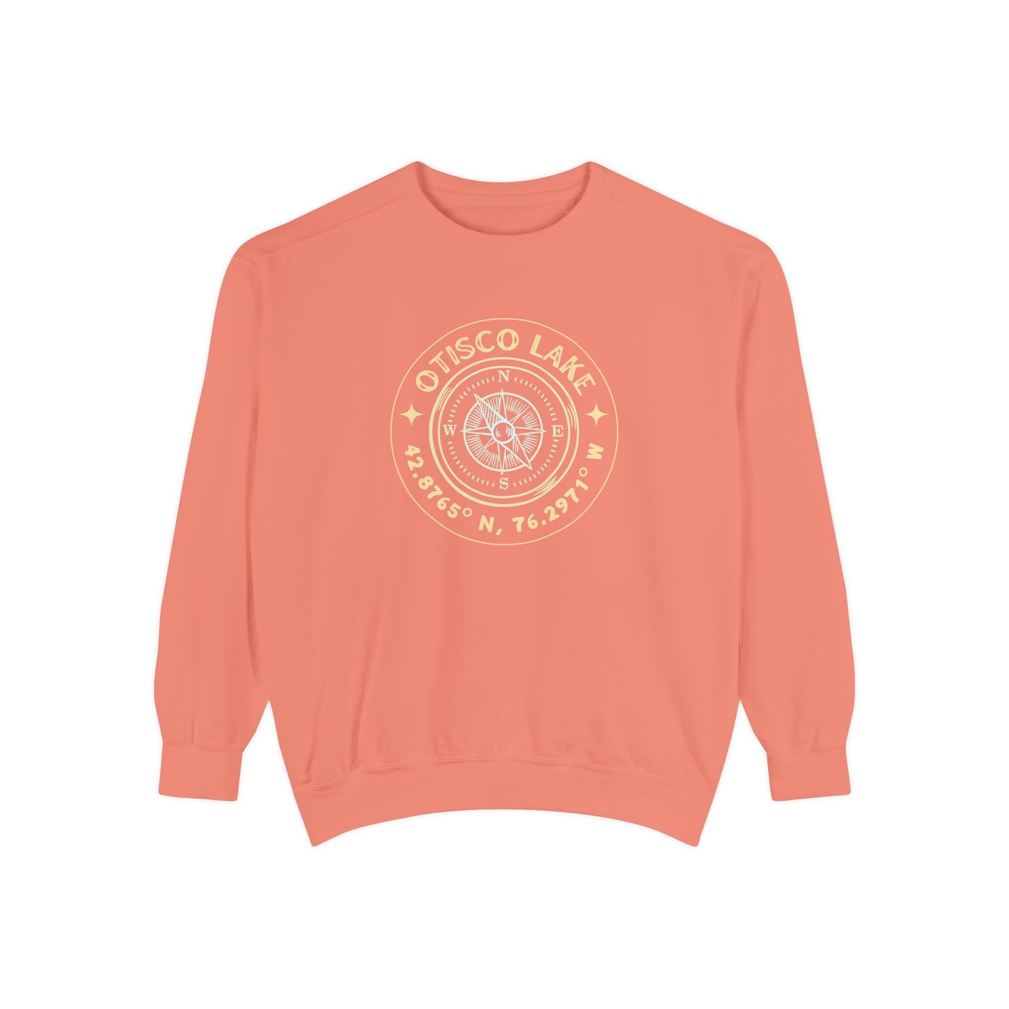 Otisco Lake Compass Sweatshirt — Nautical Coordinates Crewneck