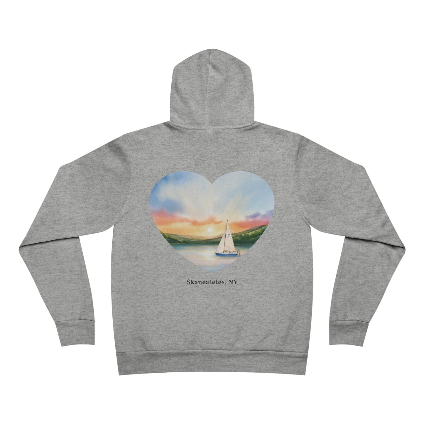 Skaneateles Lake Sunset - Cozy Unisex Sponge Fleece Pullover Hoodie