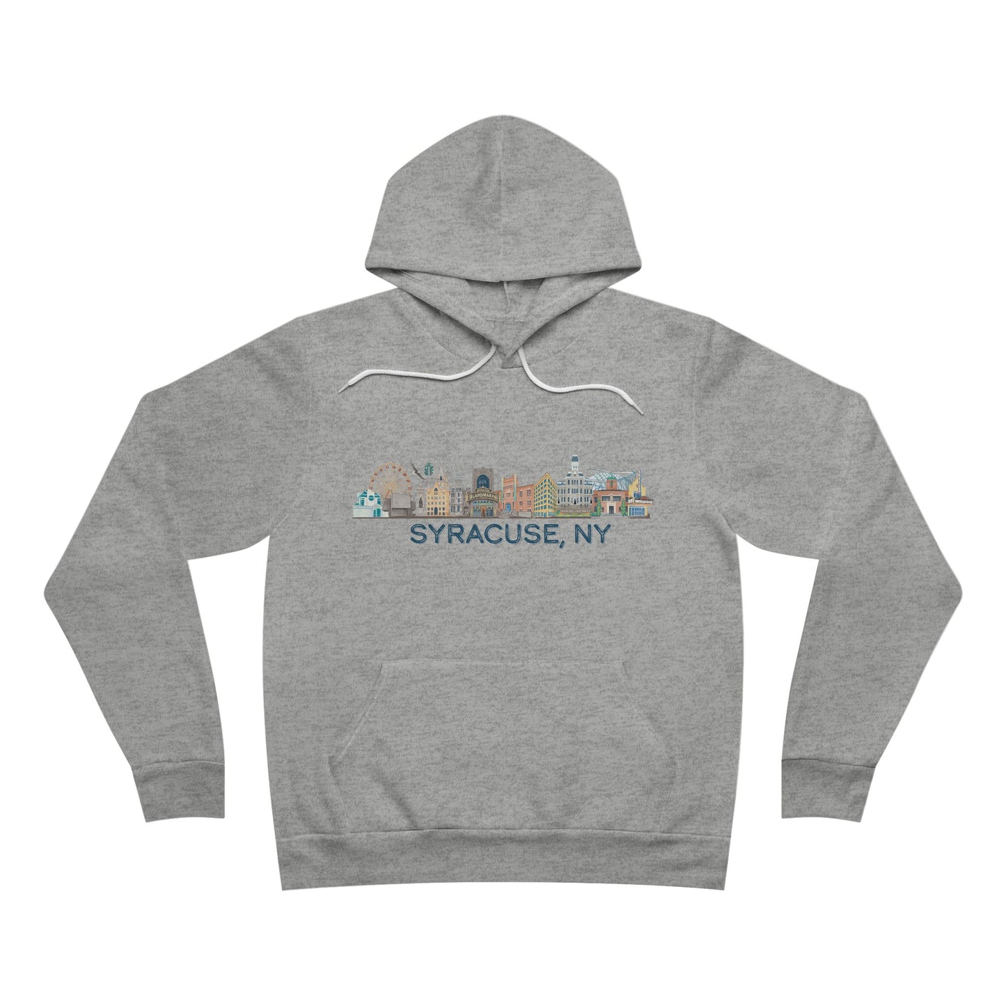 Syracuse Skyline - Cozy Unisex Sponge Fleece Pullover Hoodie