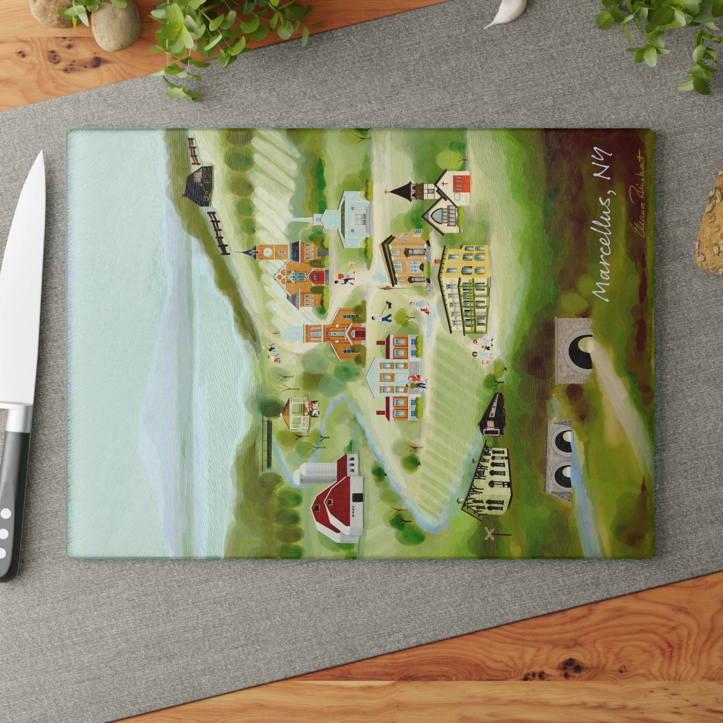 Marcellus Summer Glass Cutting and Charcuterie Board