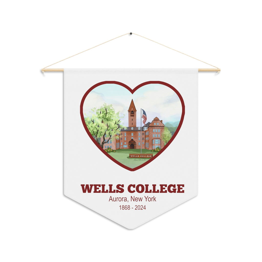 Wells College, Aurora NY White Pennant