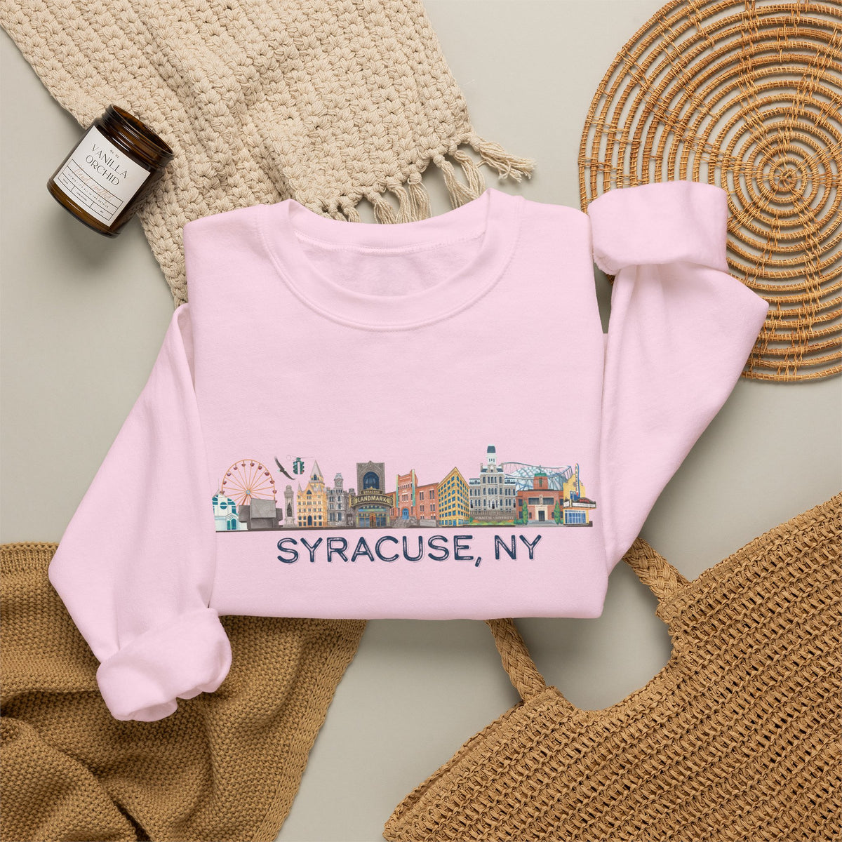 Syracuse Skyline Crewneck Sweatshirt — Syracuse Inspired Fall Pullover