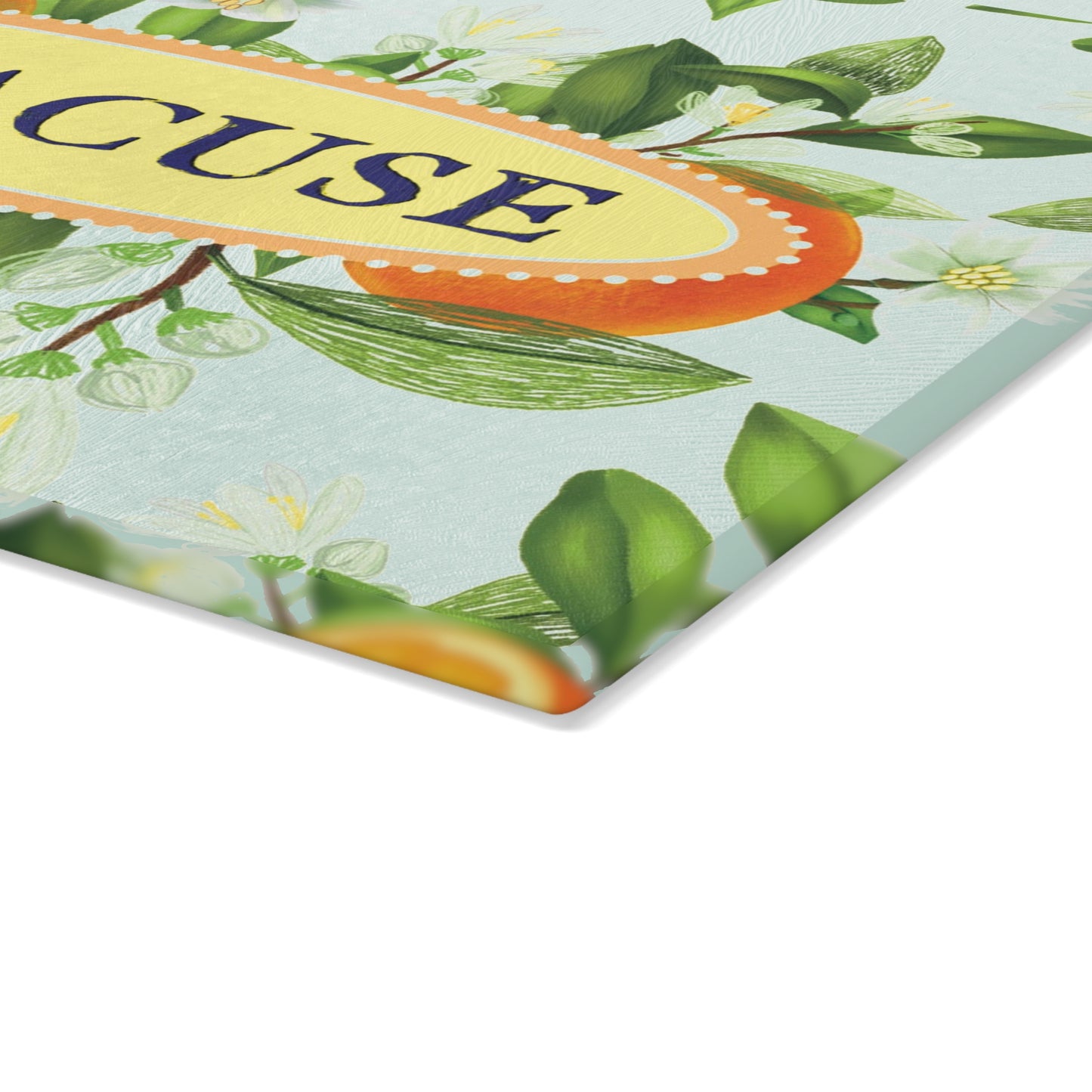 Syracuse Orange Blossom Glass Charcuterie and Cutting Board