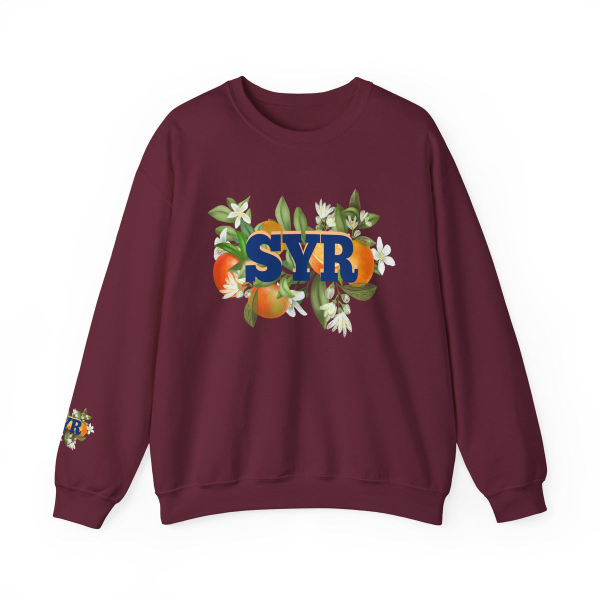 SYR Floral Crewneck Sweatshirt — Syracuse Inspired Fall Pullover