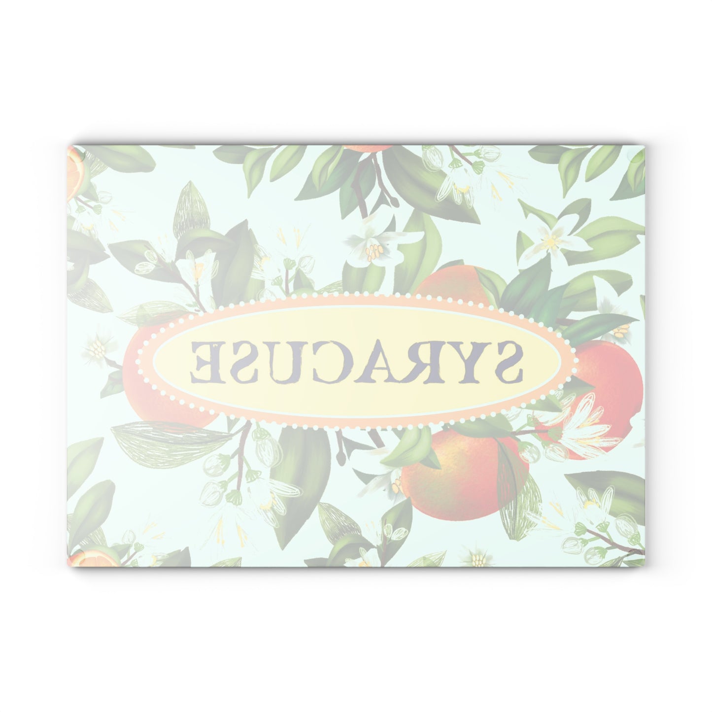 Syracuse Orange Blossom Glass Charcuterie and Cutting Board