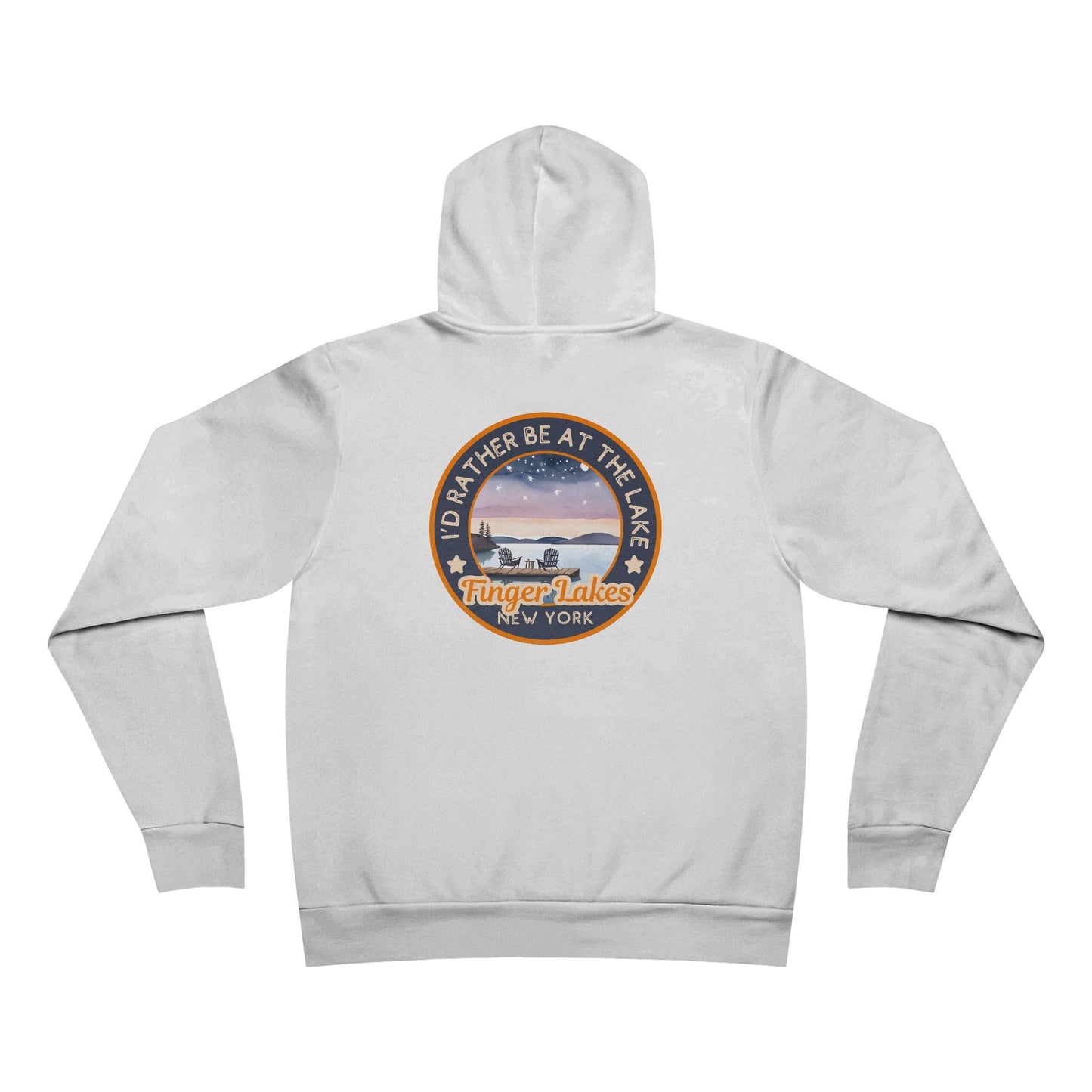 Finger Lakes Hoodie - "I'd Rather Be at the Lake" - Bonfire Nights Pullover