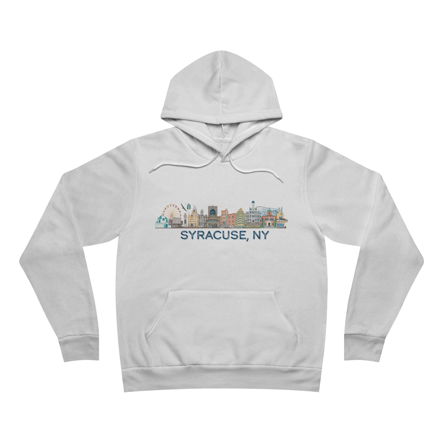 Syracuse Skyline - Cozy Unisex Sponge Fleece Pullover Hoodie