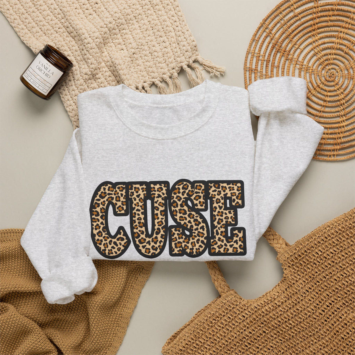 CUSE Leopard Print Crewneck Sweatshirt